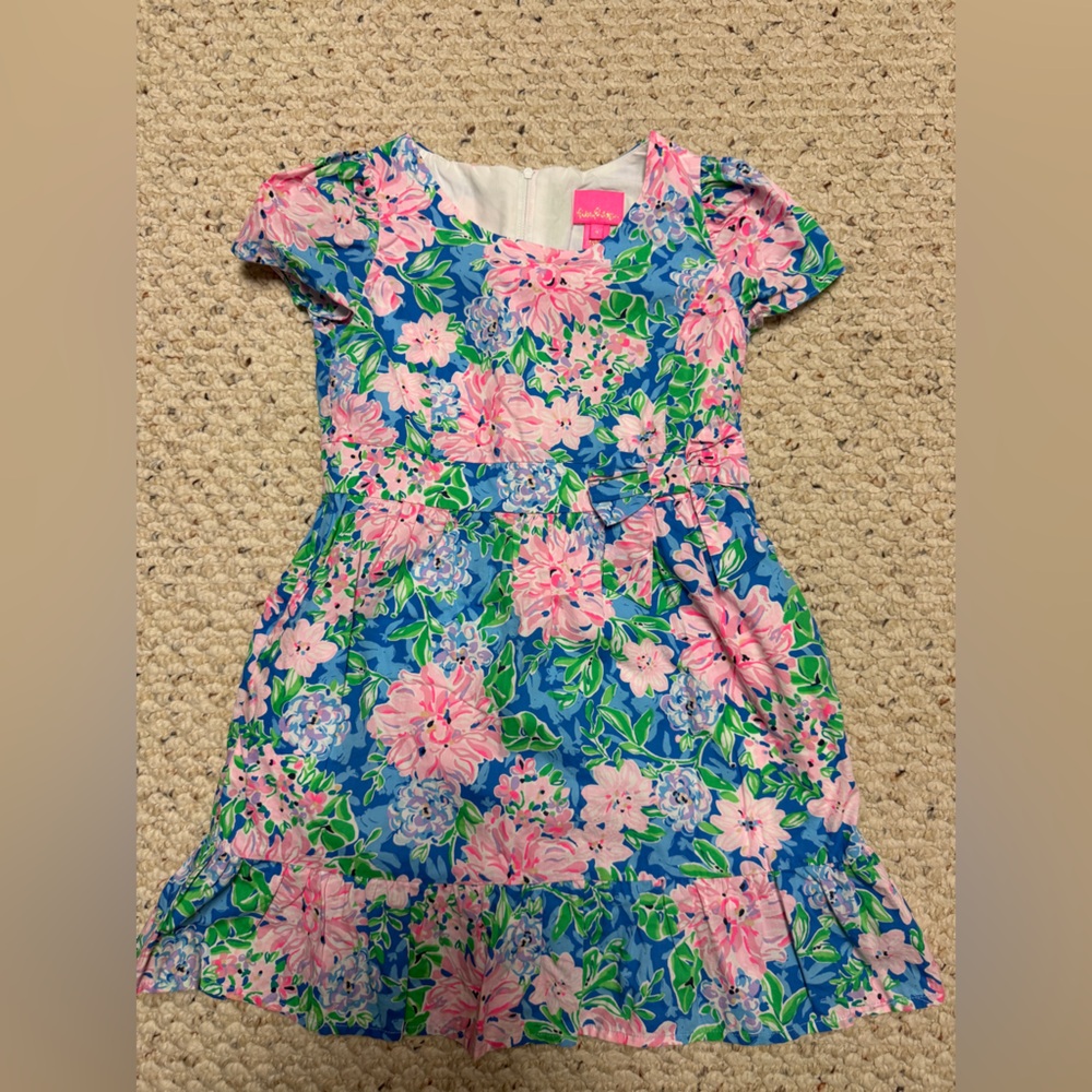 Lilly Pulitzer Kids Floral Dress - Blue and Pink